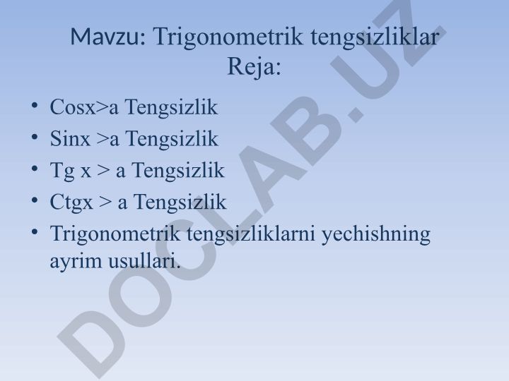 Trigonometrik tengsizliklar