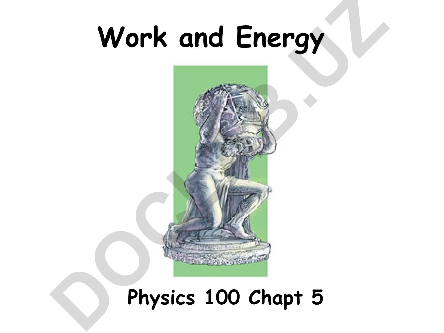 Work and Energy in Physics