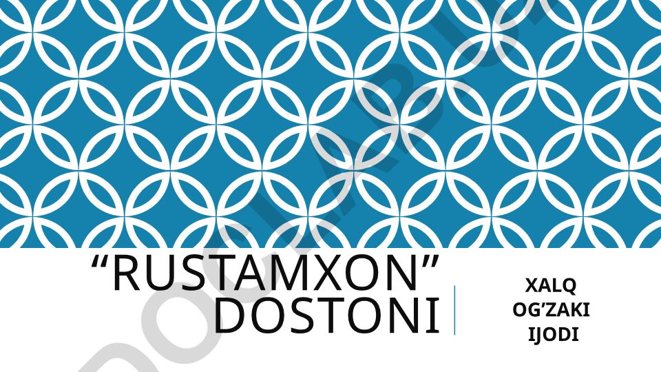 Rustamxon dostoni va Fozil Yo'ldosh o'g'li haqida