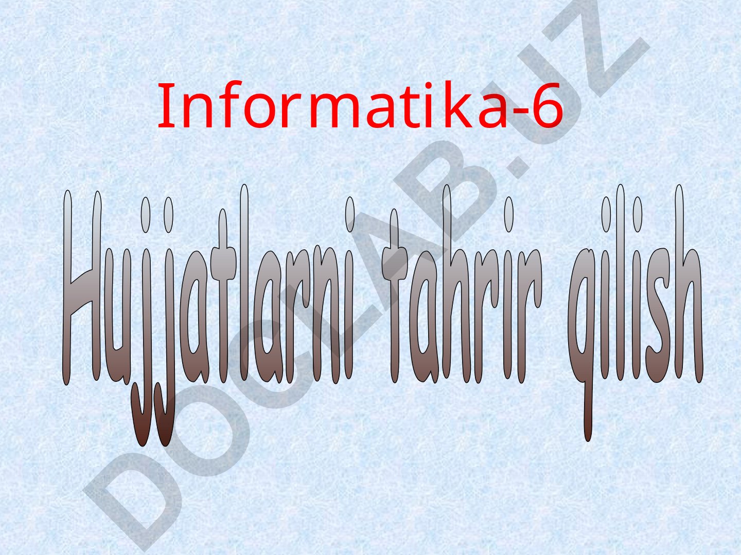 Matnga yangi belgi qo'shish va blok ajratish