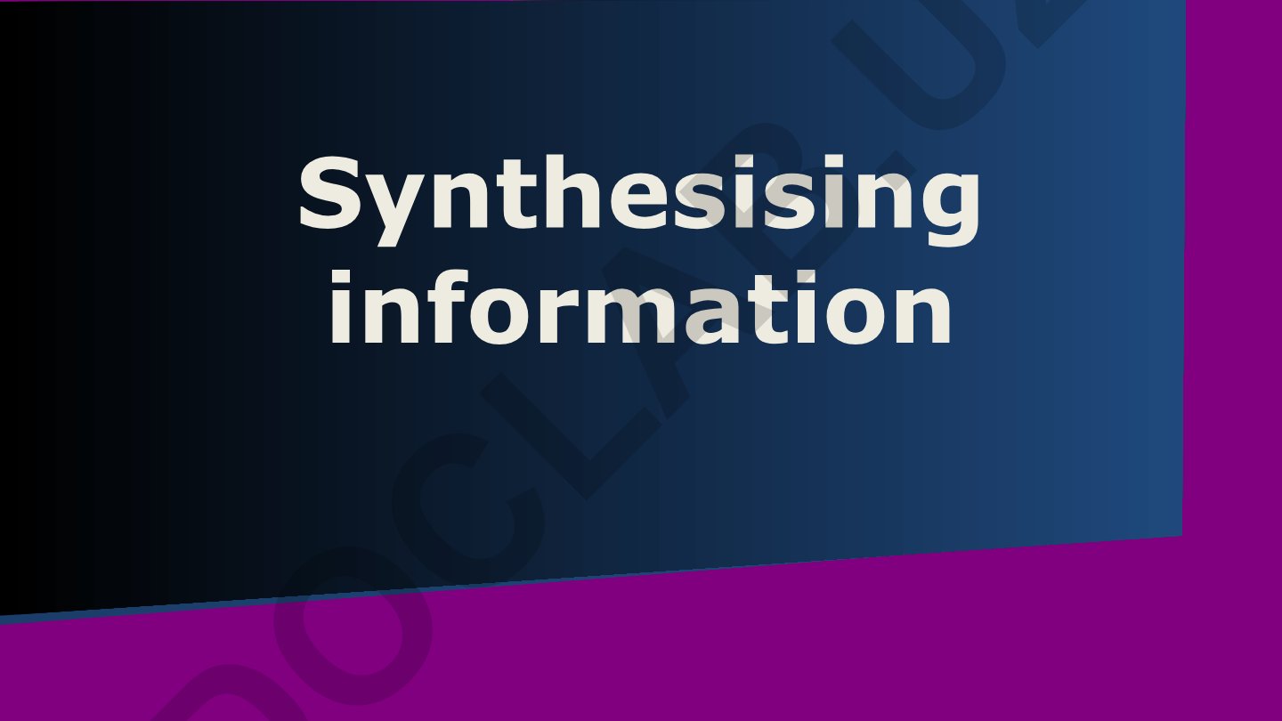 Synthesising Information: Techniques and Importance