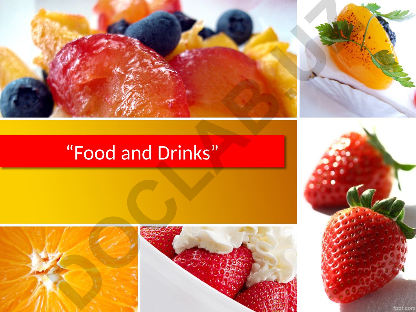 Food and Drinks English Lesson Activities