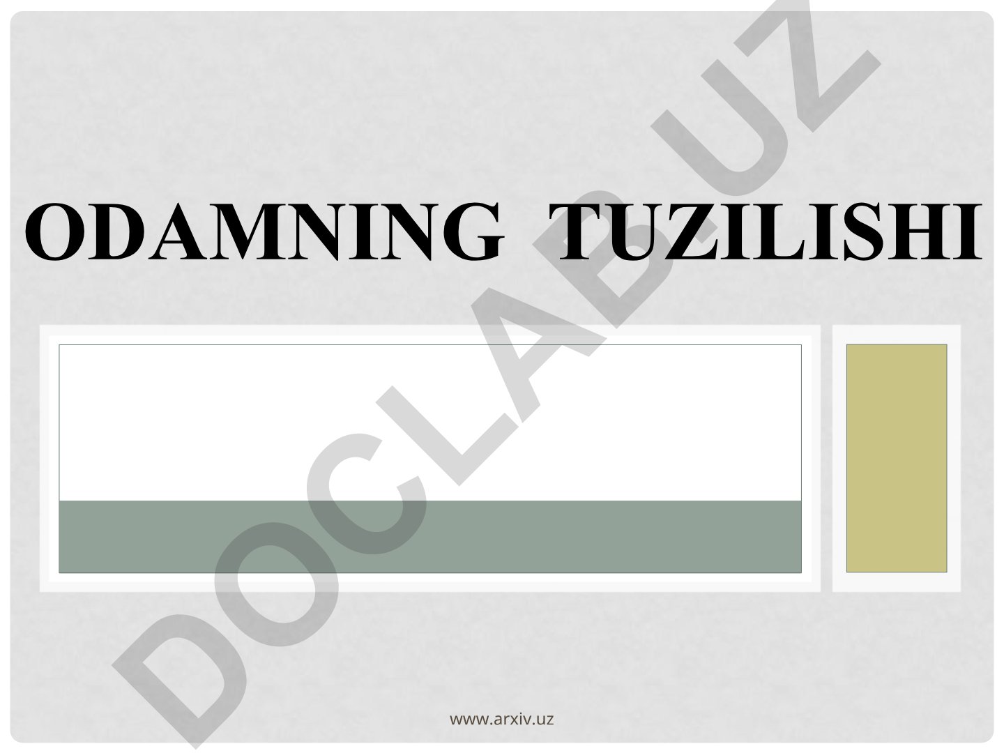 Odam tanasining tuzilishi va suv ahamiyati