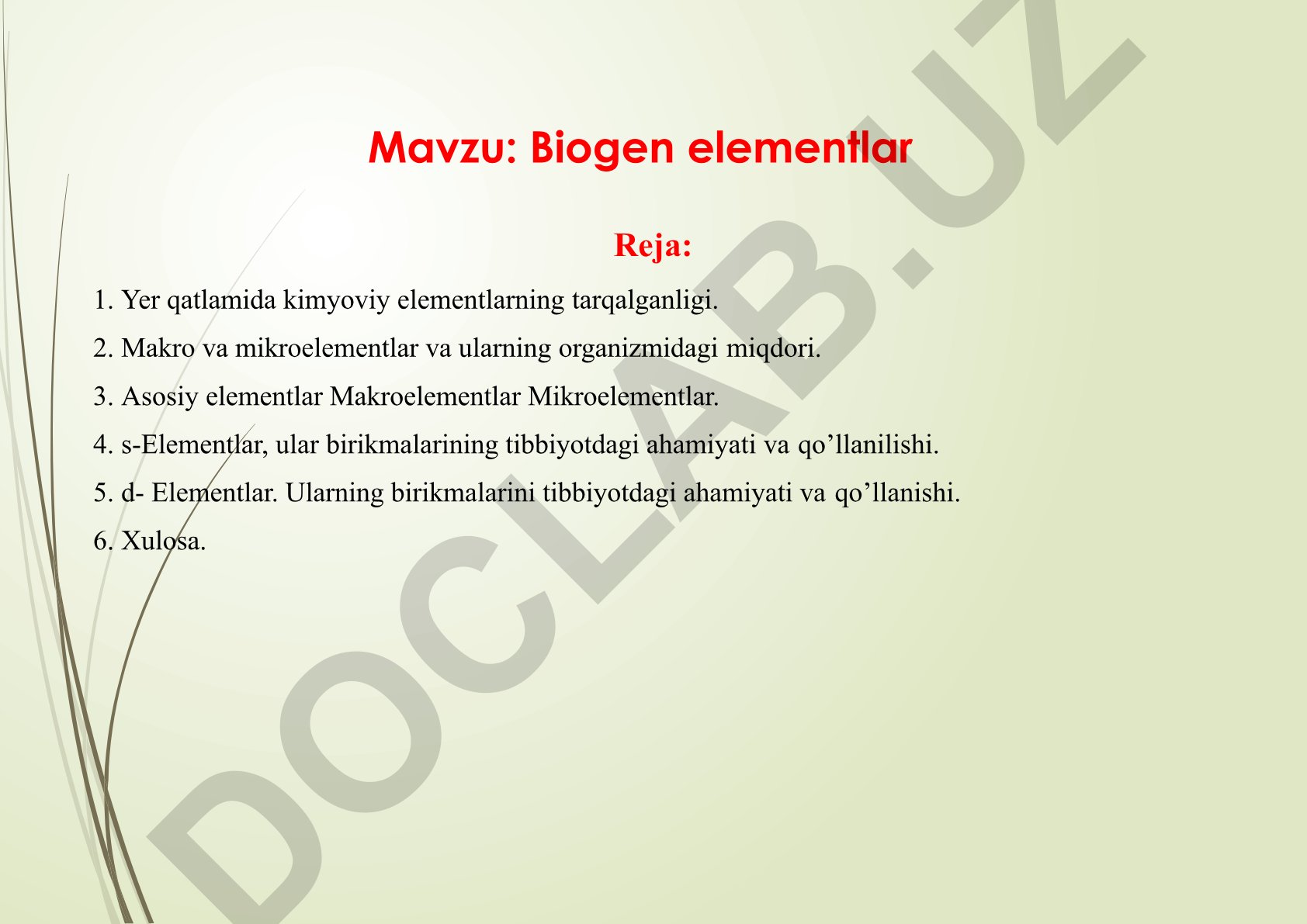 Biogen elementlar