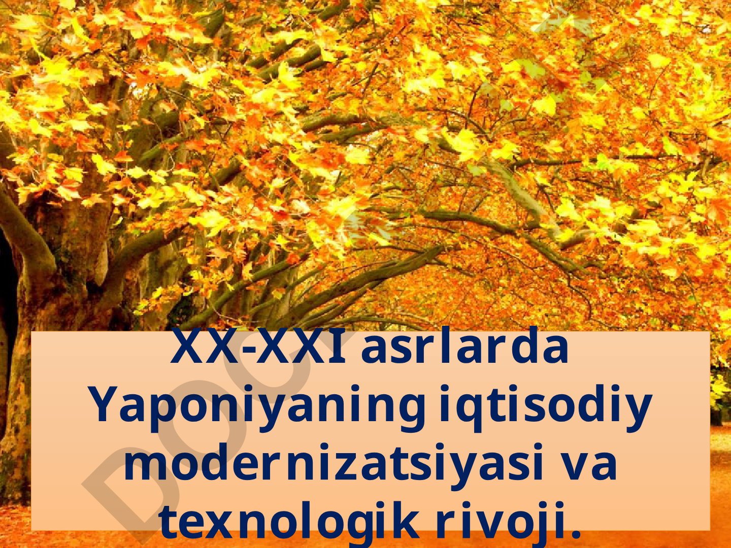 XX-XXI asrlarda Yaponiyaning iqtisodiy modernizatsiyasi va texnologik rivoji