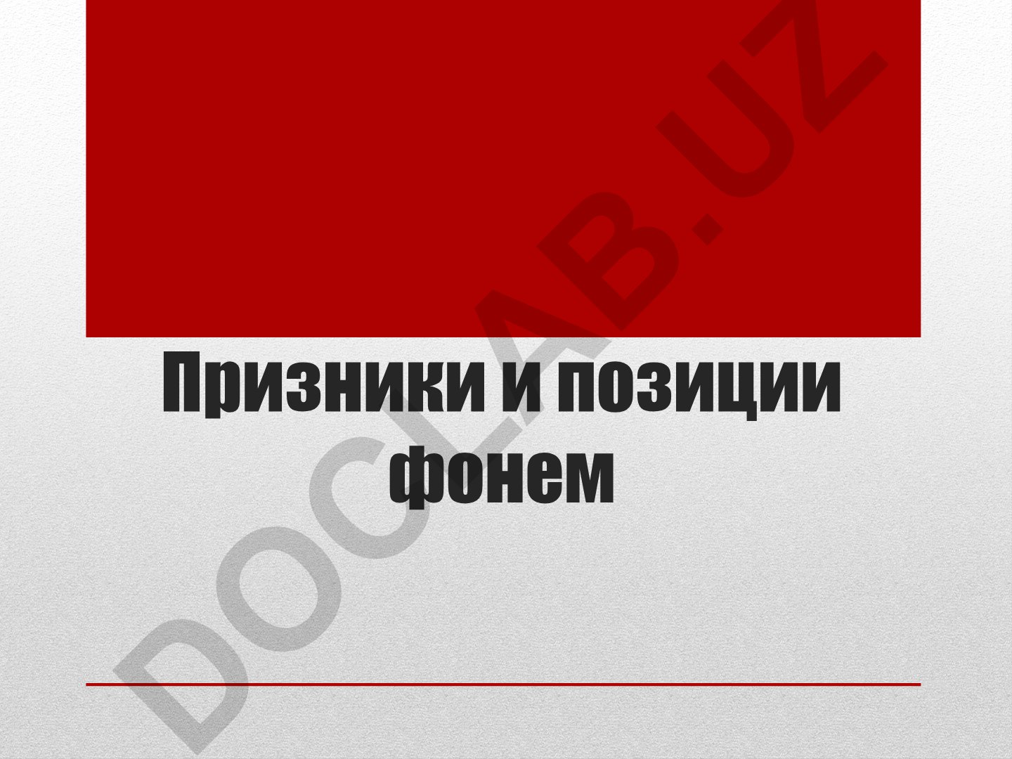 Фонемы и их позиции в фонологии
