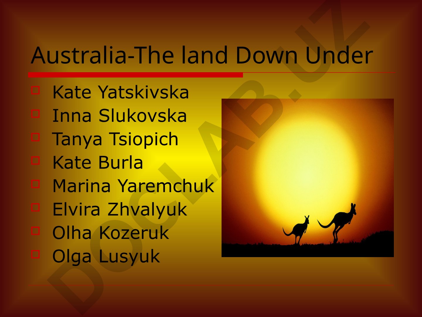 Australia - The Land Down Under