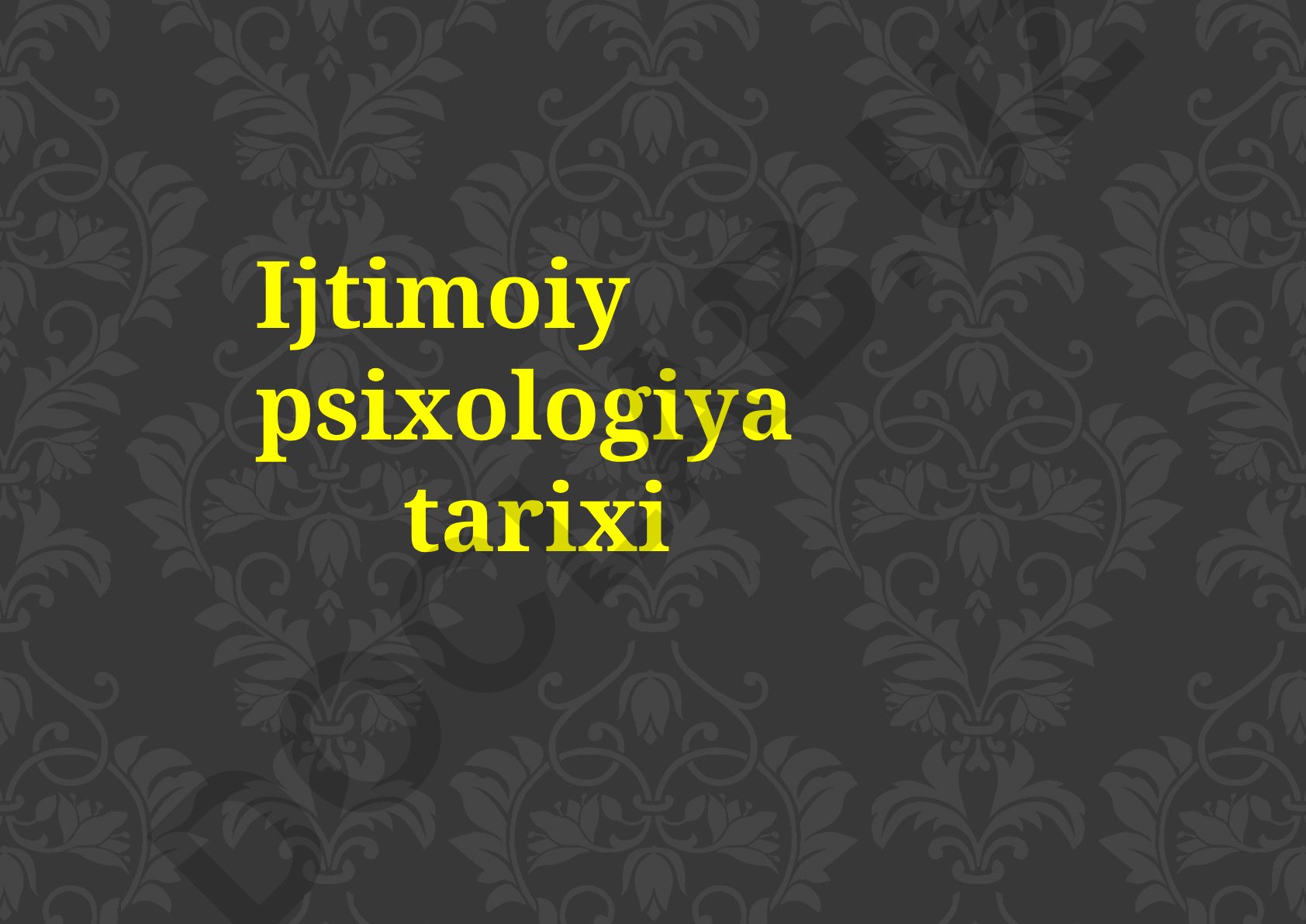 Ijtimoiy psixologiya tarixi