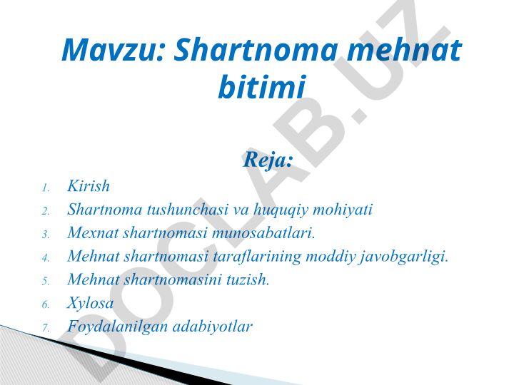 Shartnoma mehnat bitimi