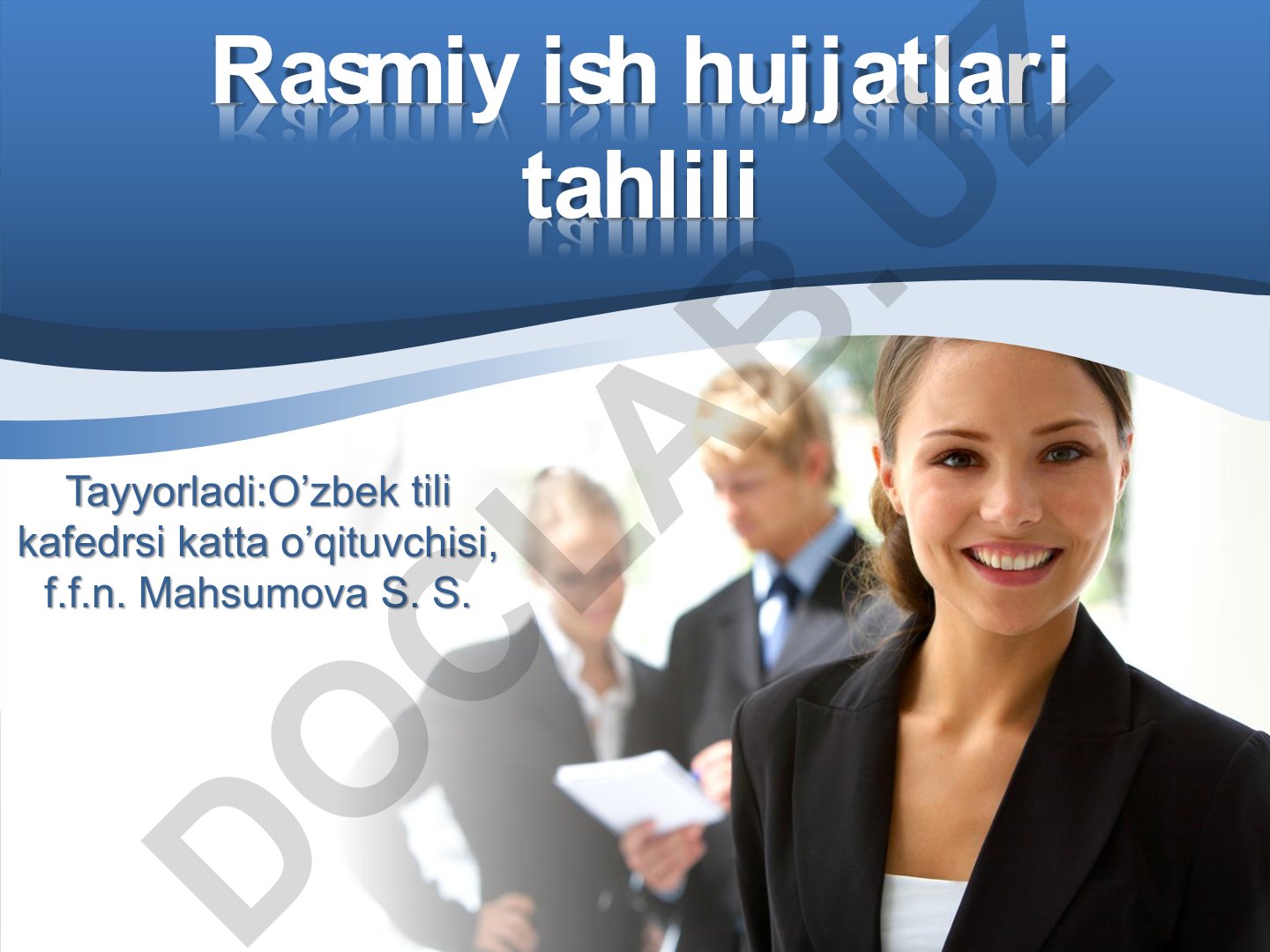 Rasmiy ish hujjatlari tahlili