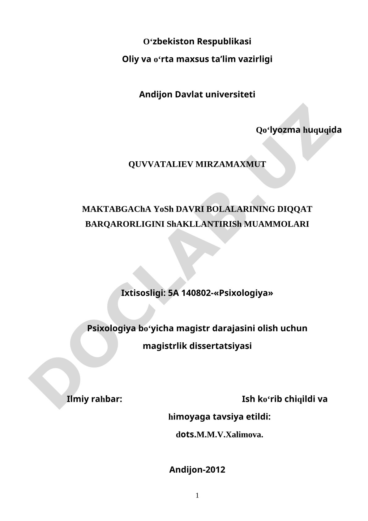 Maktabgacha yosh davri bolalarining diqqat barqarorligini shakllantirish muammolari