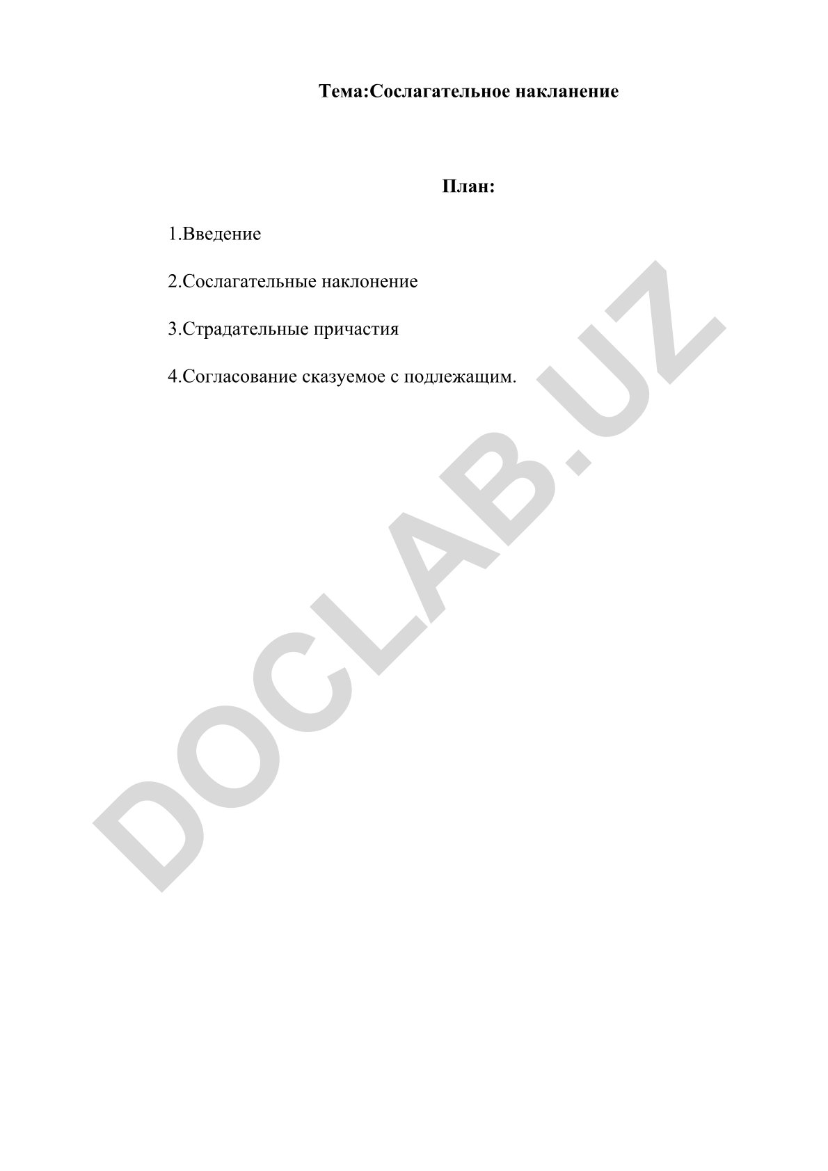Сослагательное наклонение