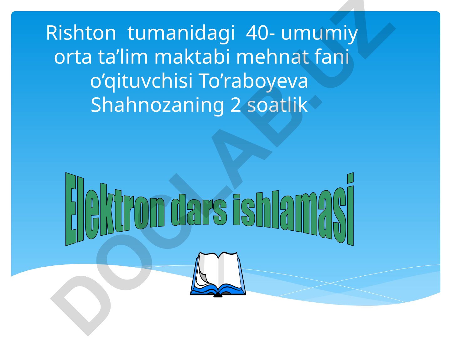 Fartuk va ro'mol bichish