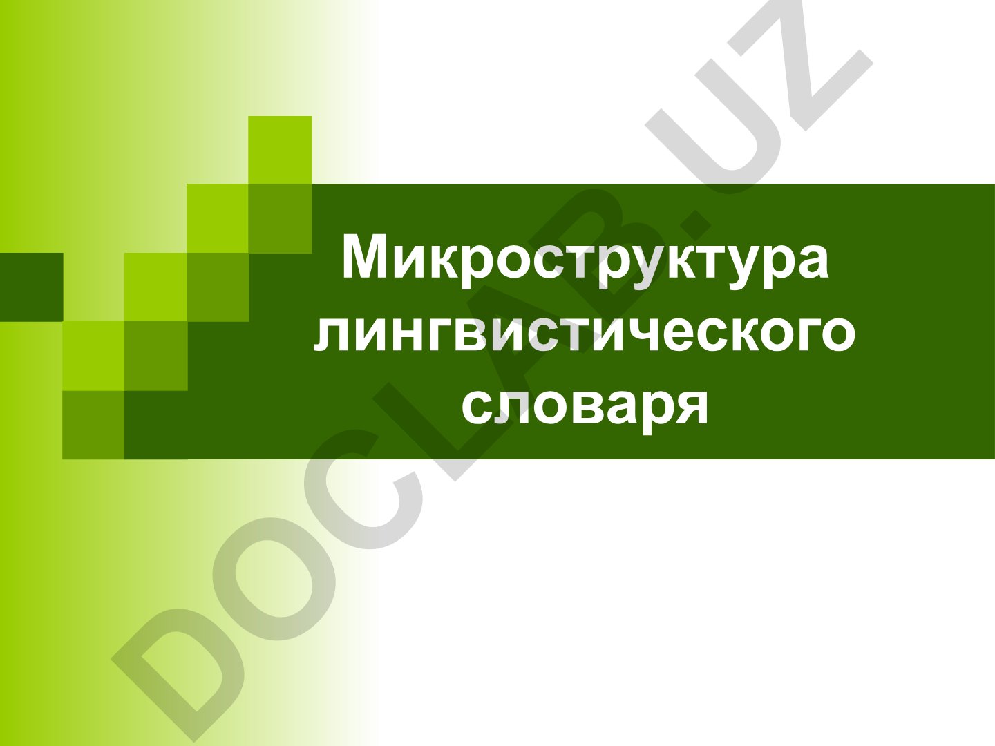 Микроструктура лингвистического словаря