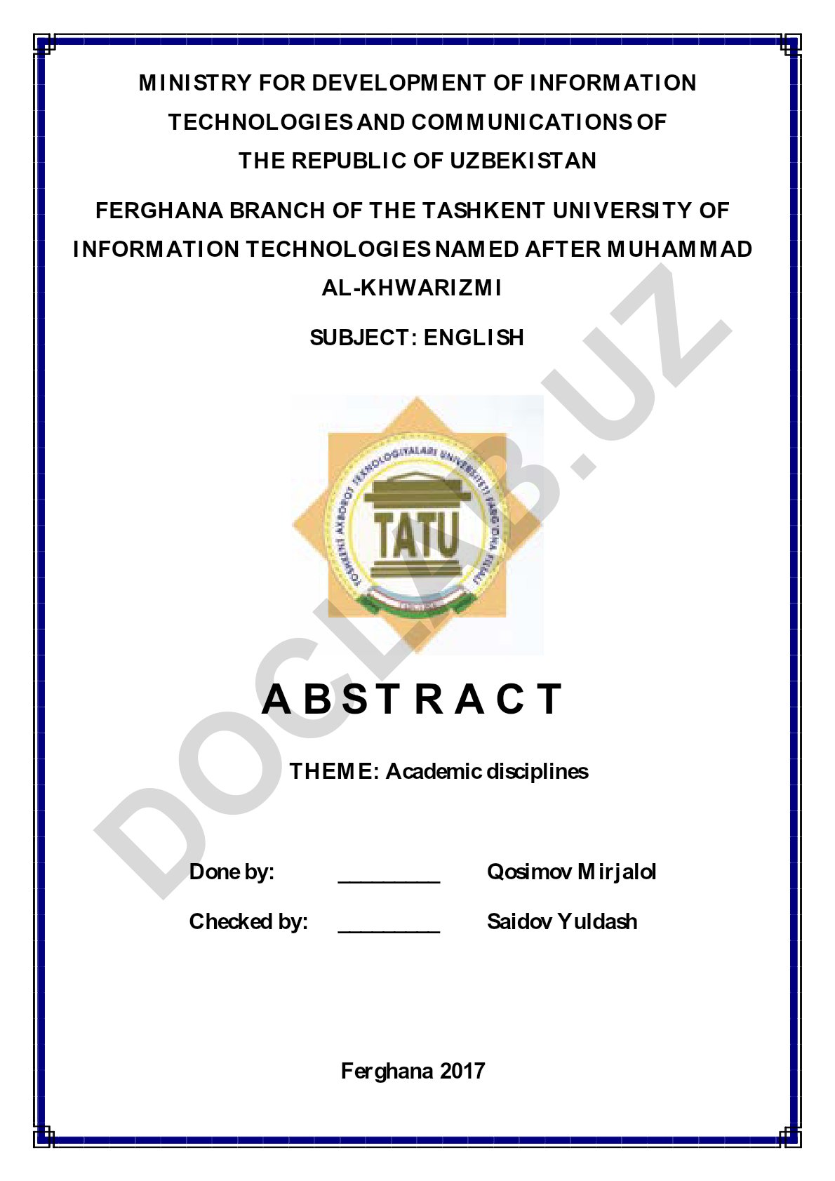 Academic disciplines