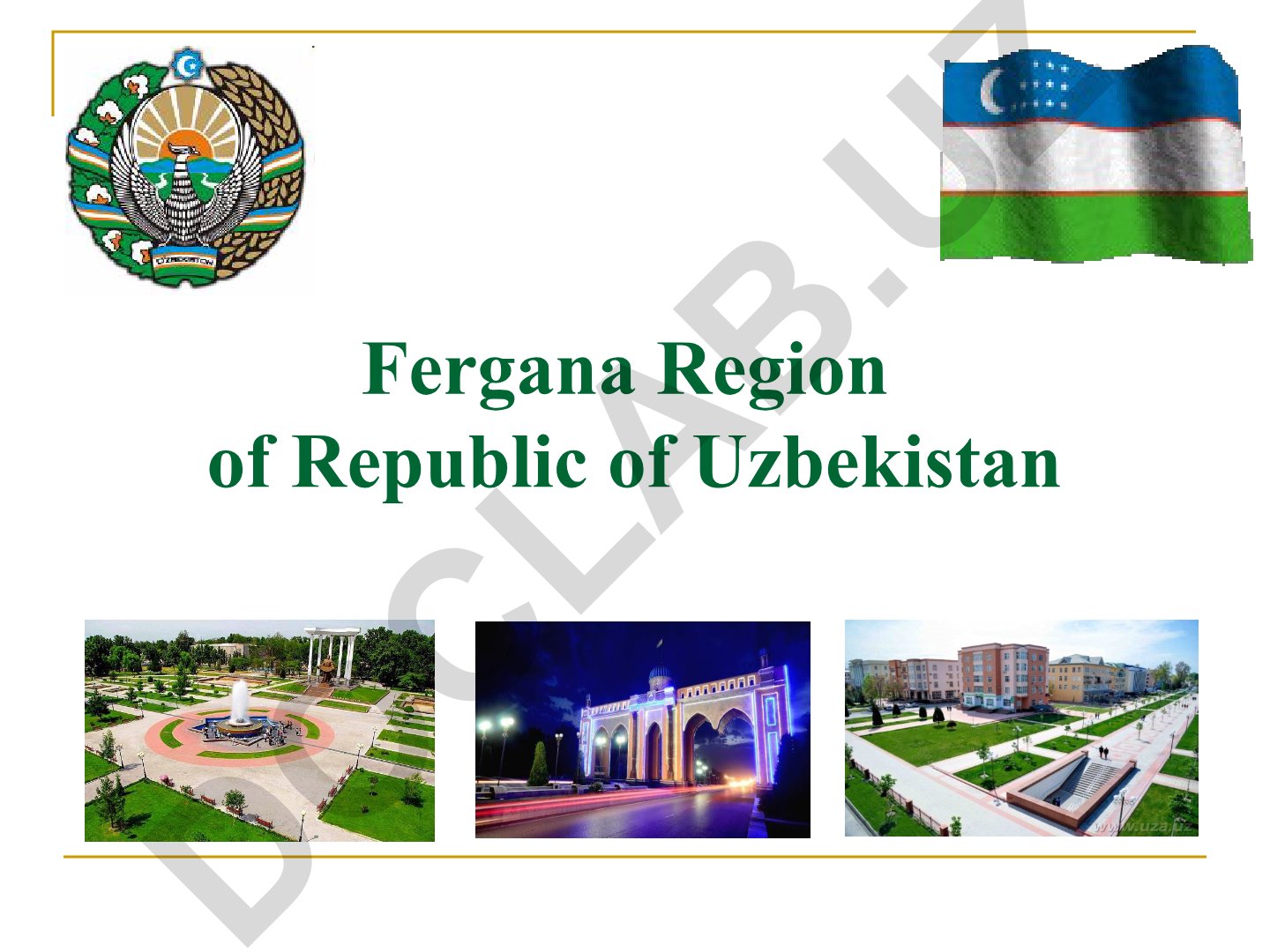Fergana Region Economic Reforms and Investment Environment