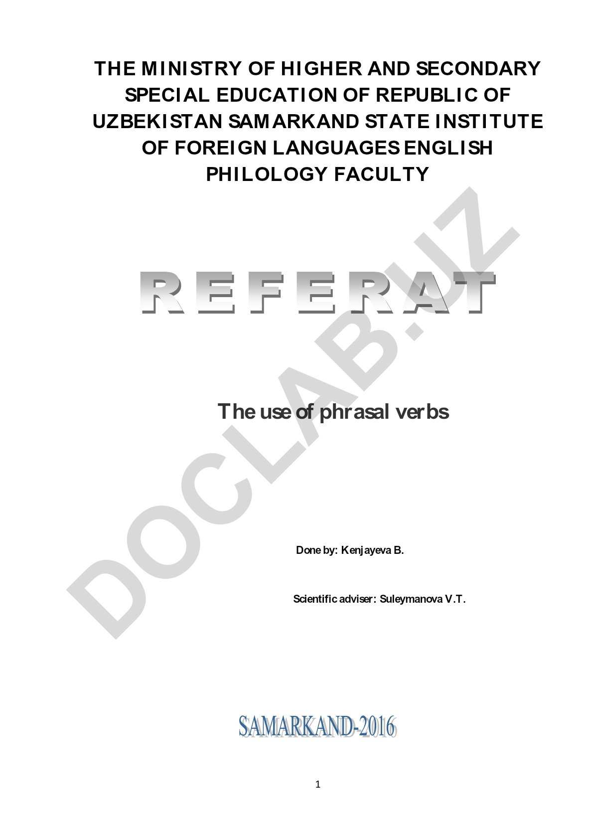 The use of phrasal verbs in English language