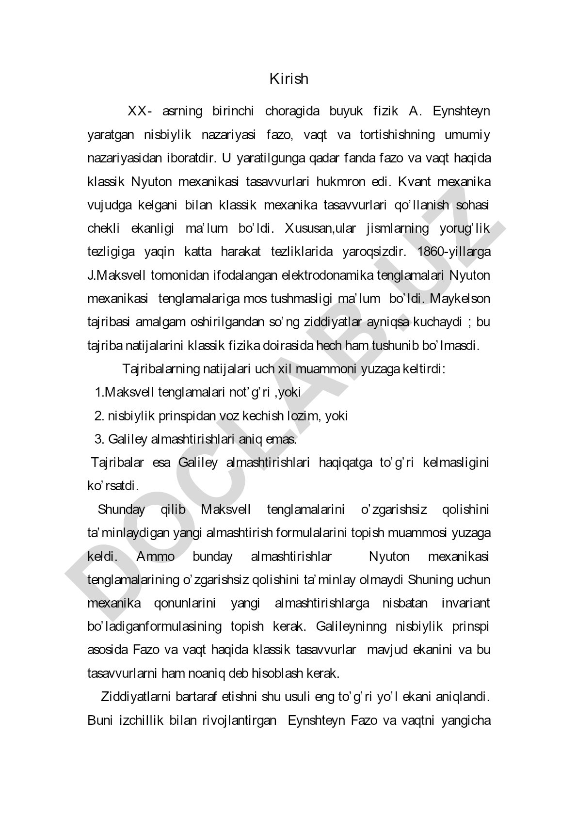 Nisbiylik nazariyasi va klassik fizika ziddiyatlari