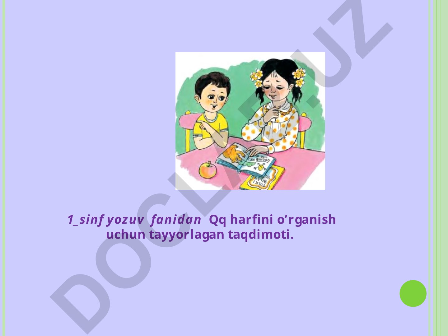 Q harfini o'rganish