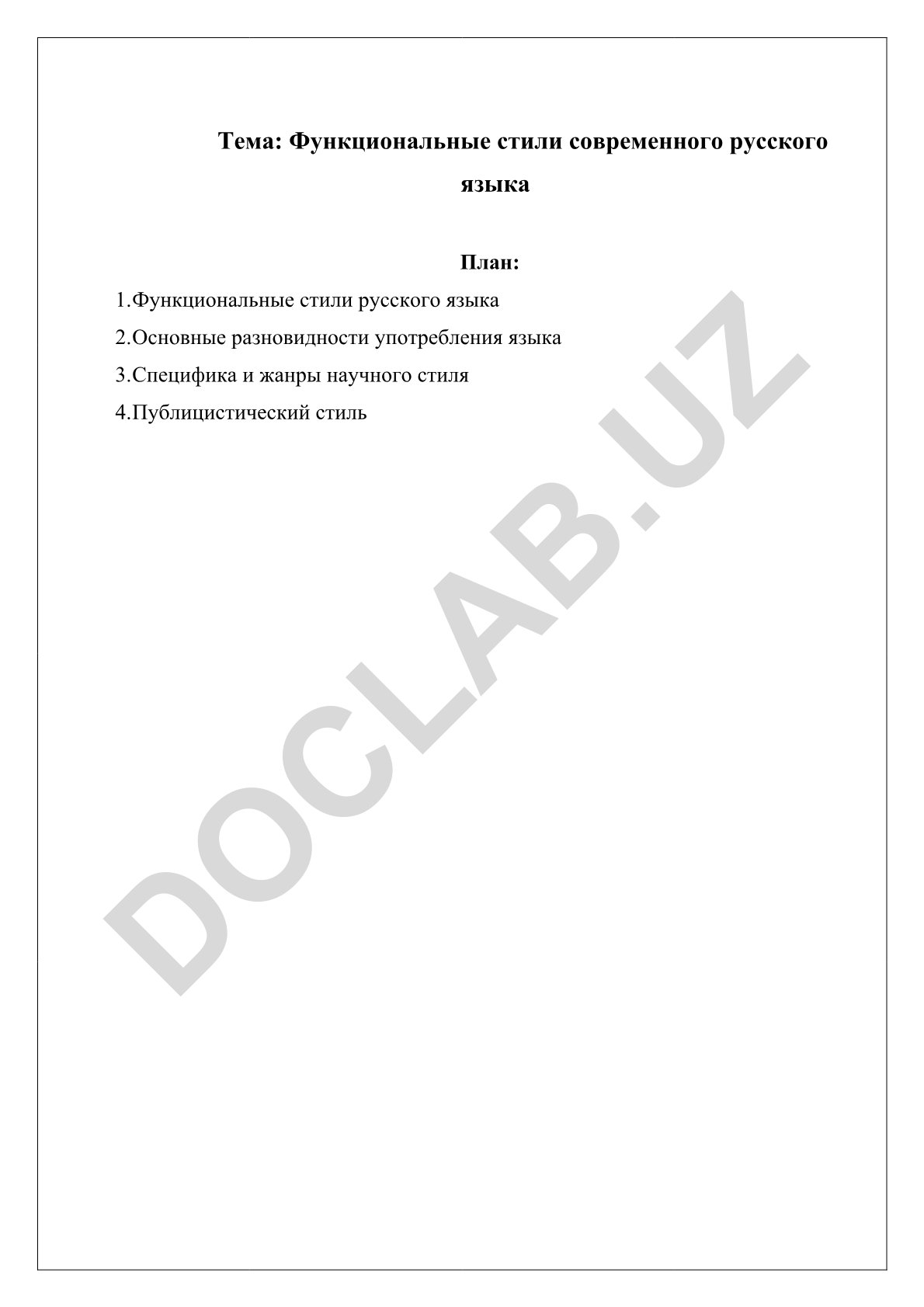 Функциональные стили современного русского языка