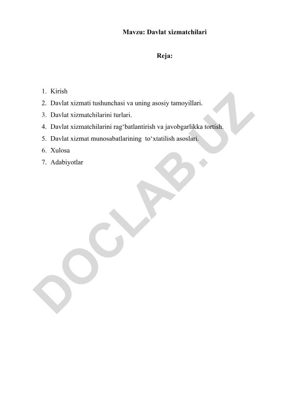 Davlat xizmatchilari