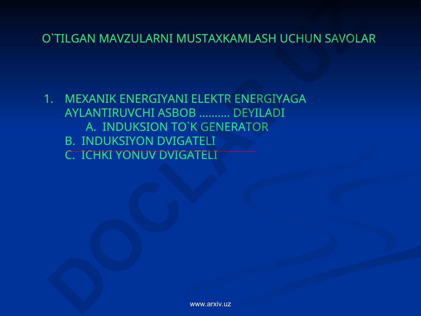 Elektrostansiyalar