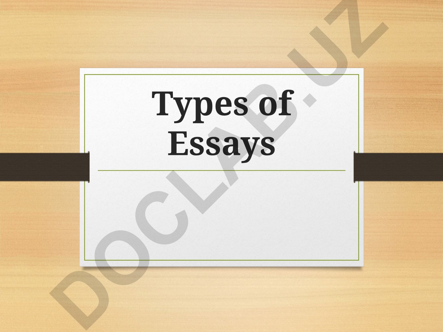 Types of Essays and Their Features
