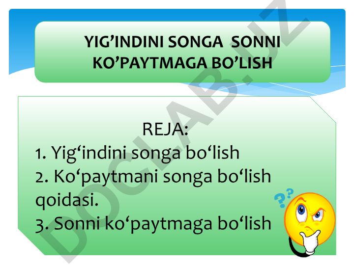 Natural sonlarni bo'lishning ba'zi xossalari