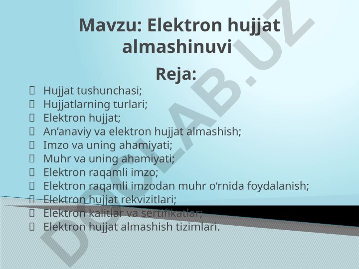 Elektron hujjat almashinuvi