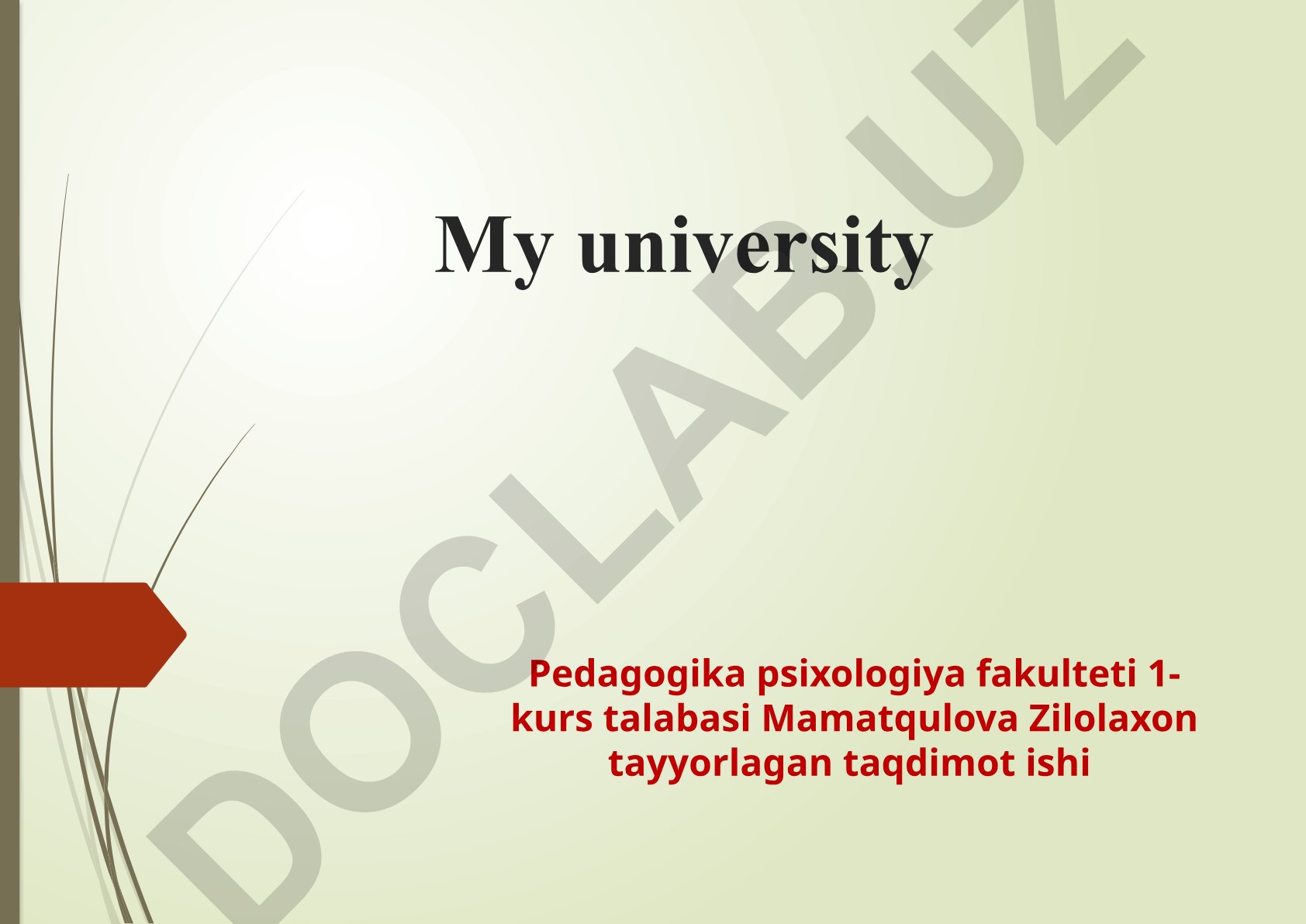 Farg'ona davlat universiteti haqida taqdimot