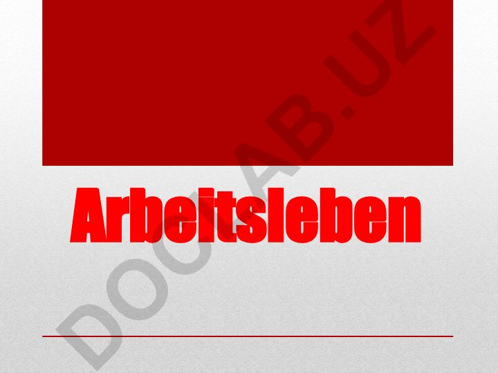 Arbeitsleben