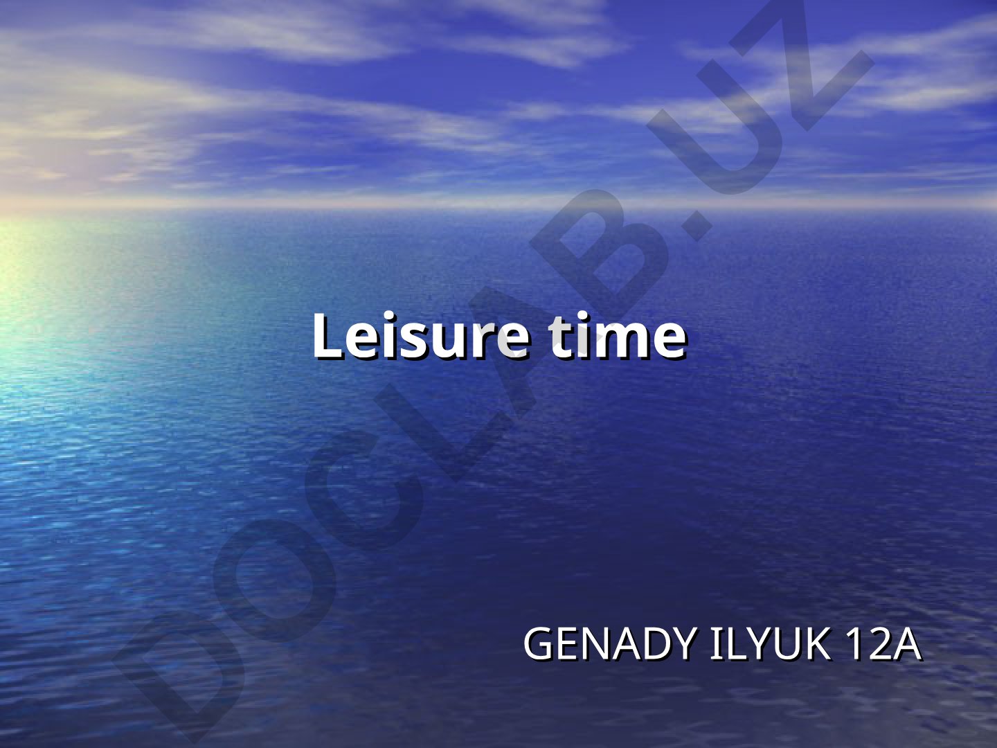 Leisure time activities and their importance