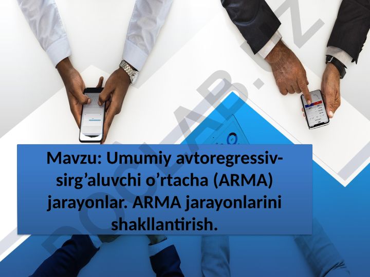 Umumiy avtoregressiv-sirg’aluvchi o’rtacha (ARMA) jarayonlar va ularni SPSSda shakllantirish