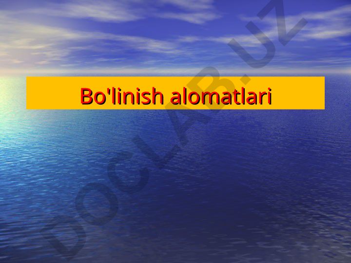 Bo'linish alomatlari va Jbikovskiy usuli