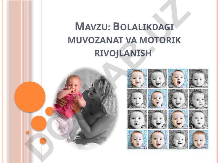 Bolalikdagi muvozanat va motorik rivojlanish