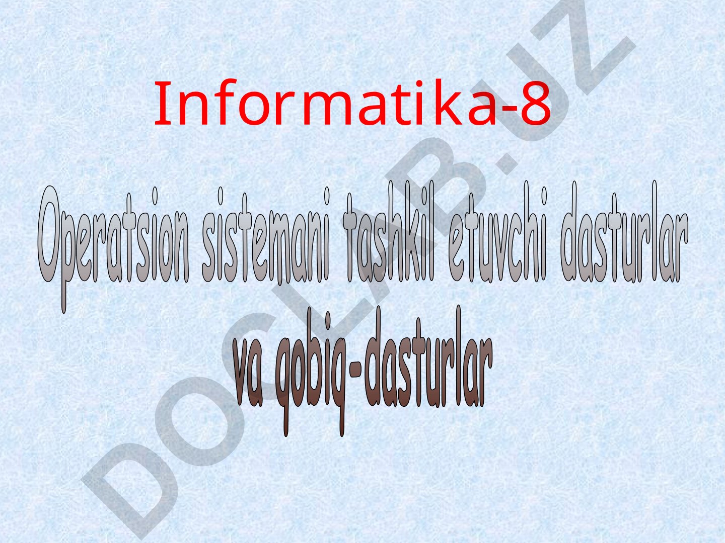 Operatsion sistemalar tarkibi va vazifalari