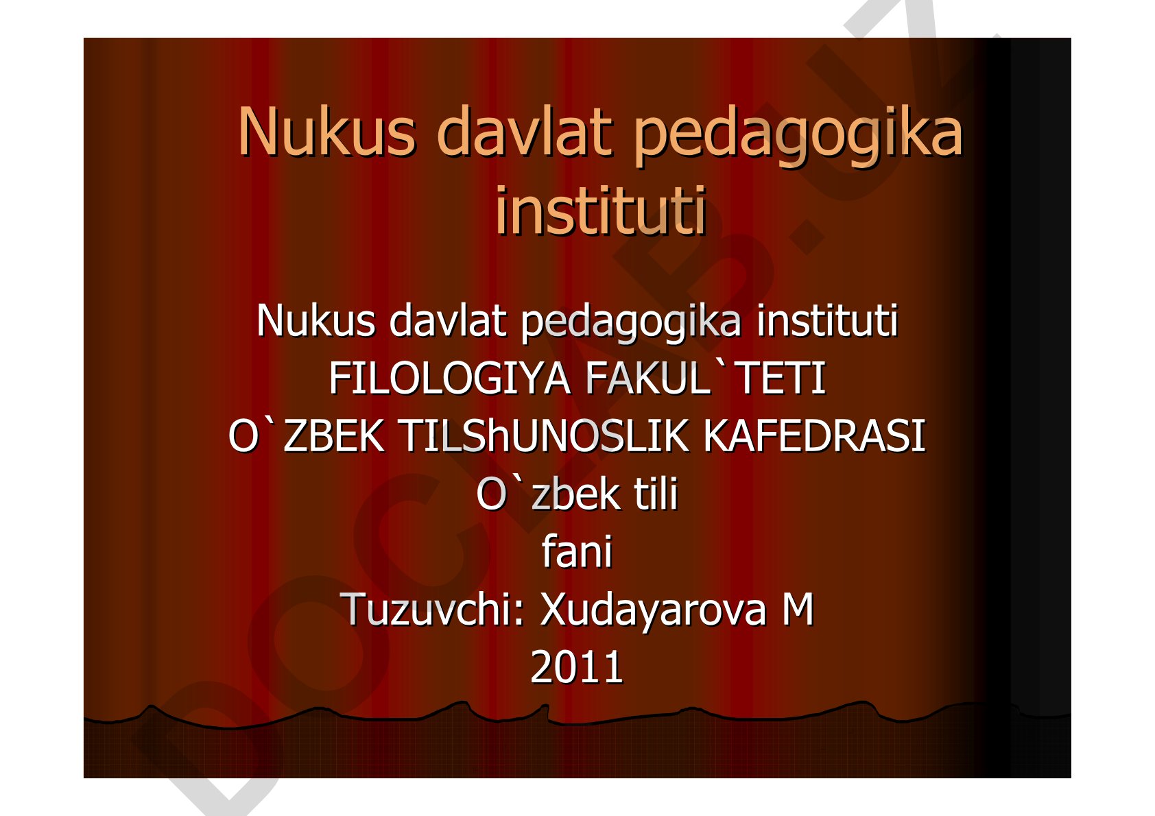 Fe'l nisbatlari haqida darslik material