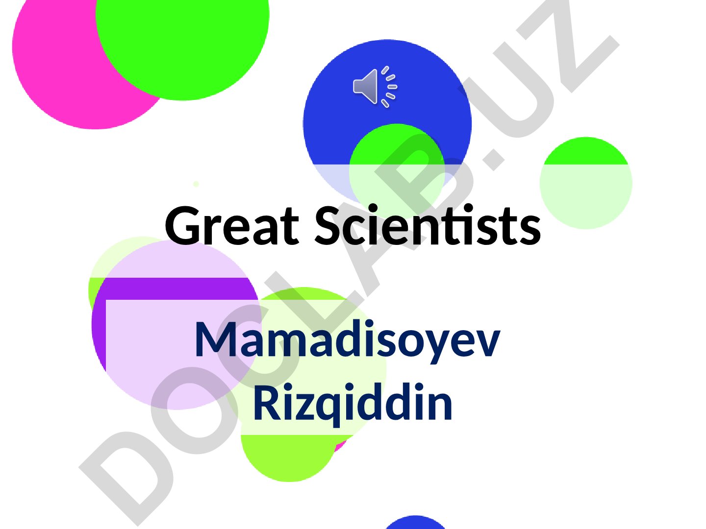 Buyuk olimlar: Mamadisoyev Rizqiddin, Ernest Lawrence, Niels Bohr, Albert Einstein, Henri Becquerel