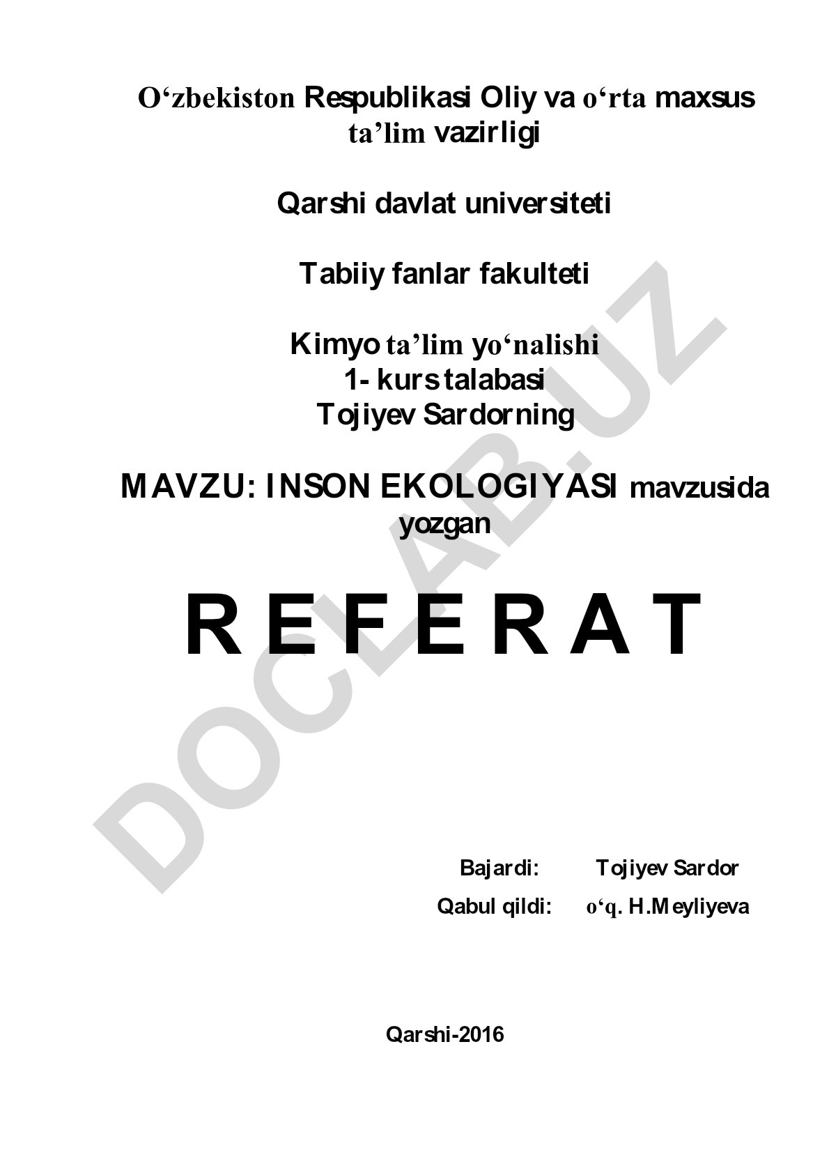 Inson ekologiyasi