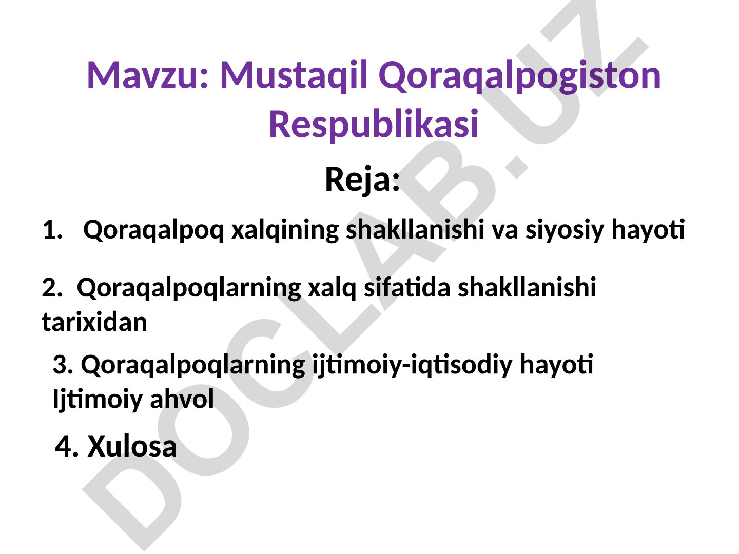 Mustaqil Qoraqalpogiston Respublikasi