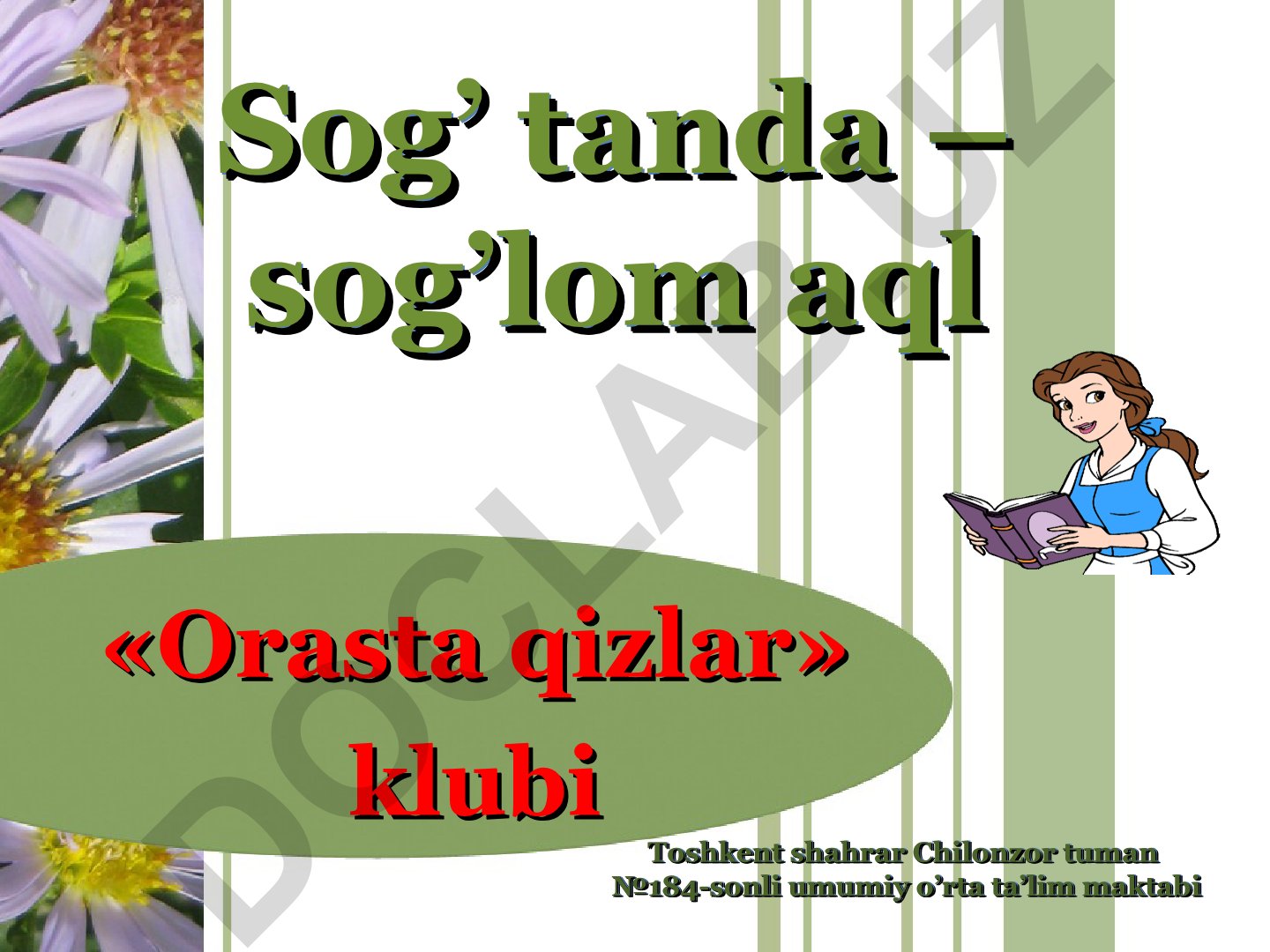 Sog'lom ona va bola yili - qizlarning ta'limi va tarbiyasi