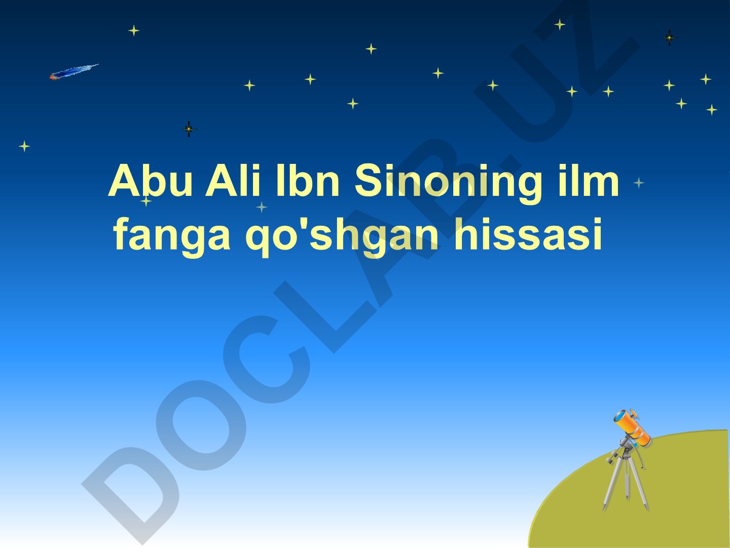 Abu Ali Ibn Sinoning ilm fanga qo'shgan hissasi
