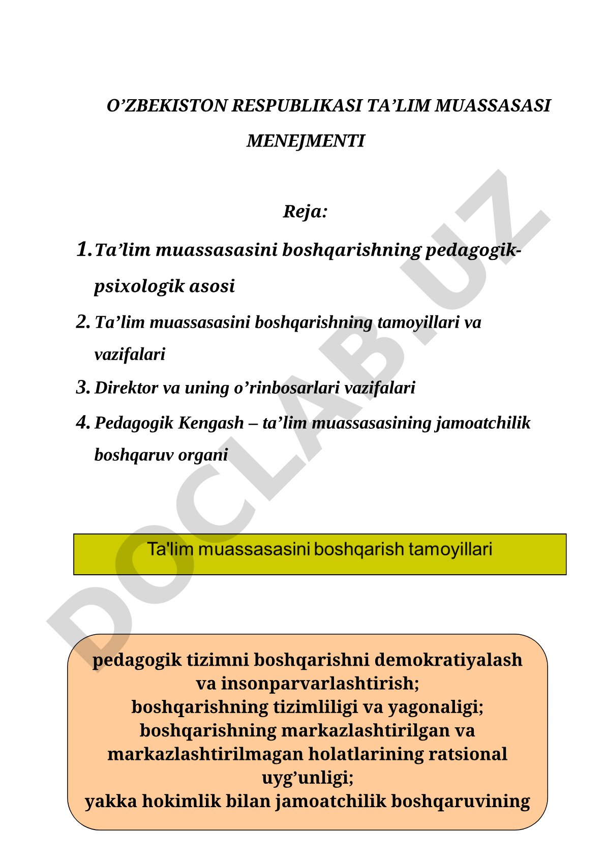 Ta'lim muassasasi menejmenti