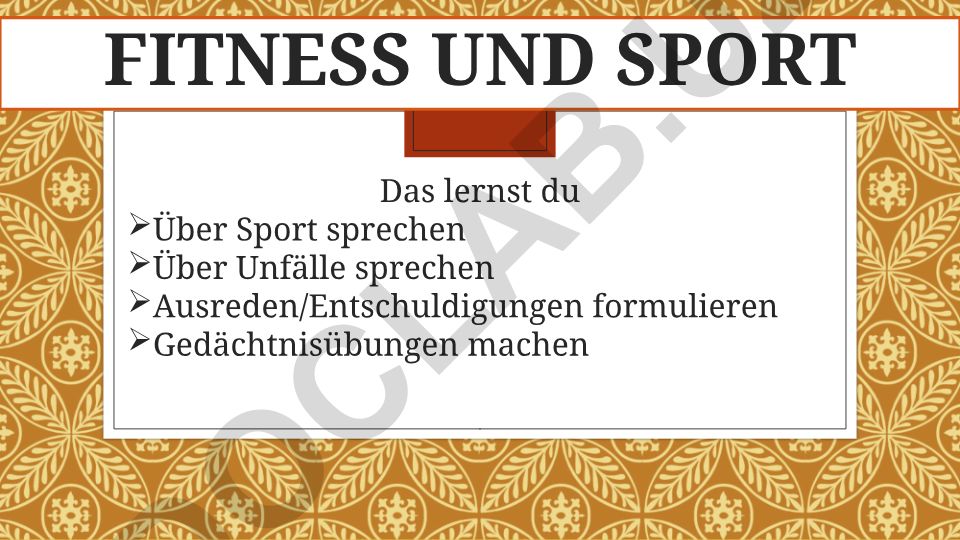 Fitness und Sport: Über Sport sprechen und Gedächtnisübungen