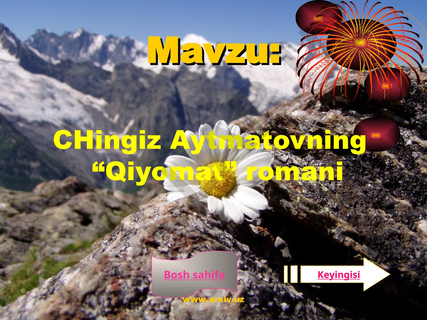 Chingiz Aytmatovning “Qiyomat” romani