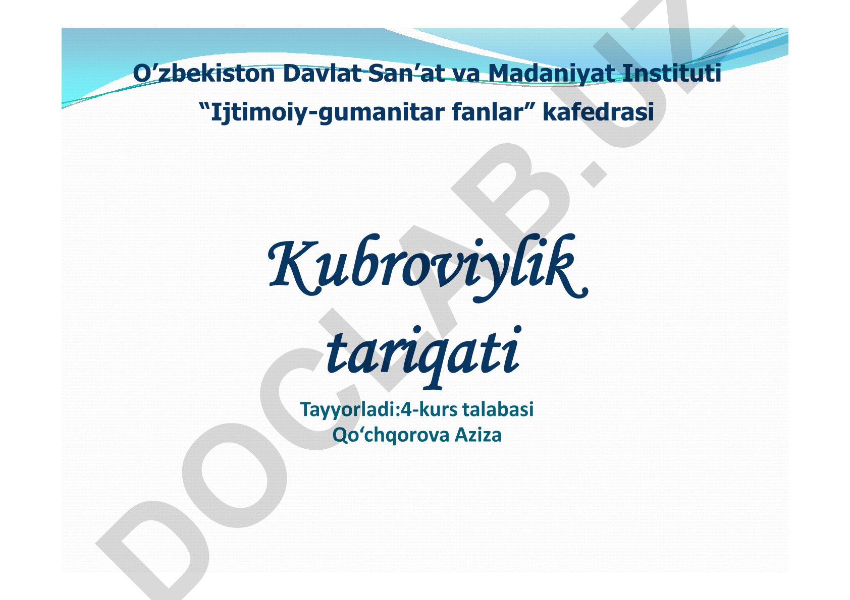 Kubroviylik tariqati