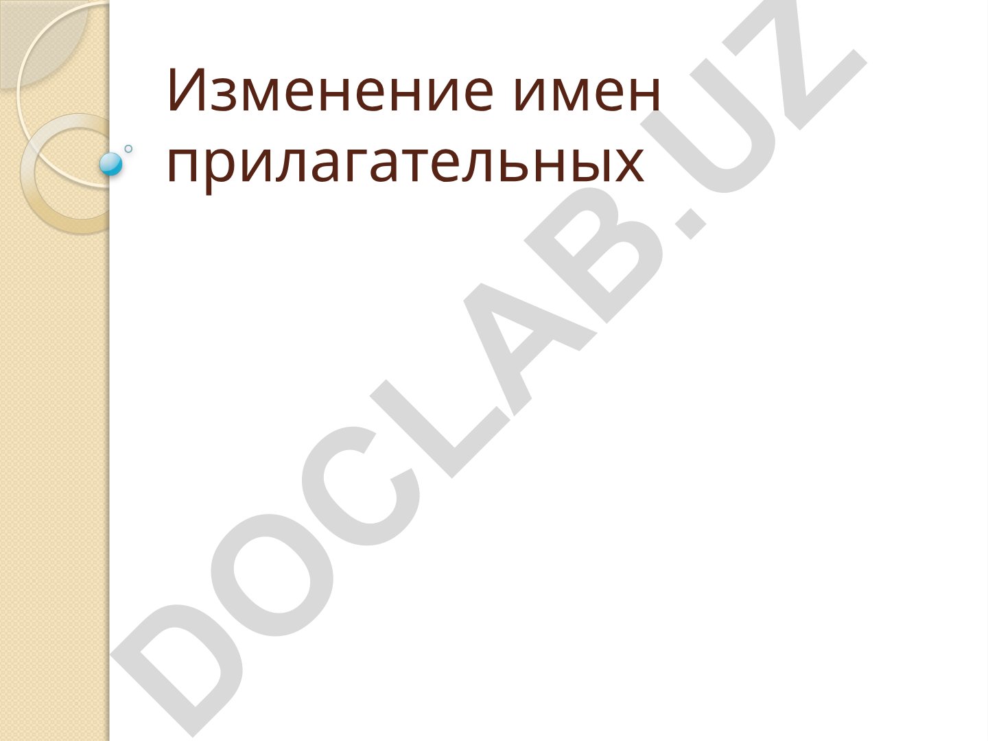 Изменение имен прилагательных в русском языке