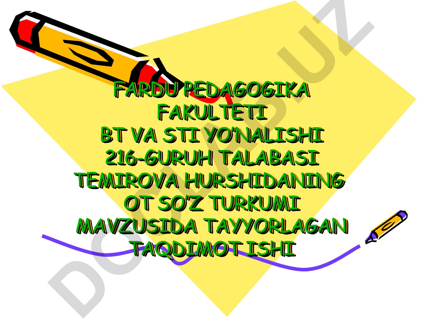 Ot so'z turkumi va mustaqil so'zlar guruhi