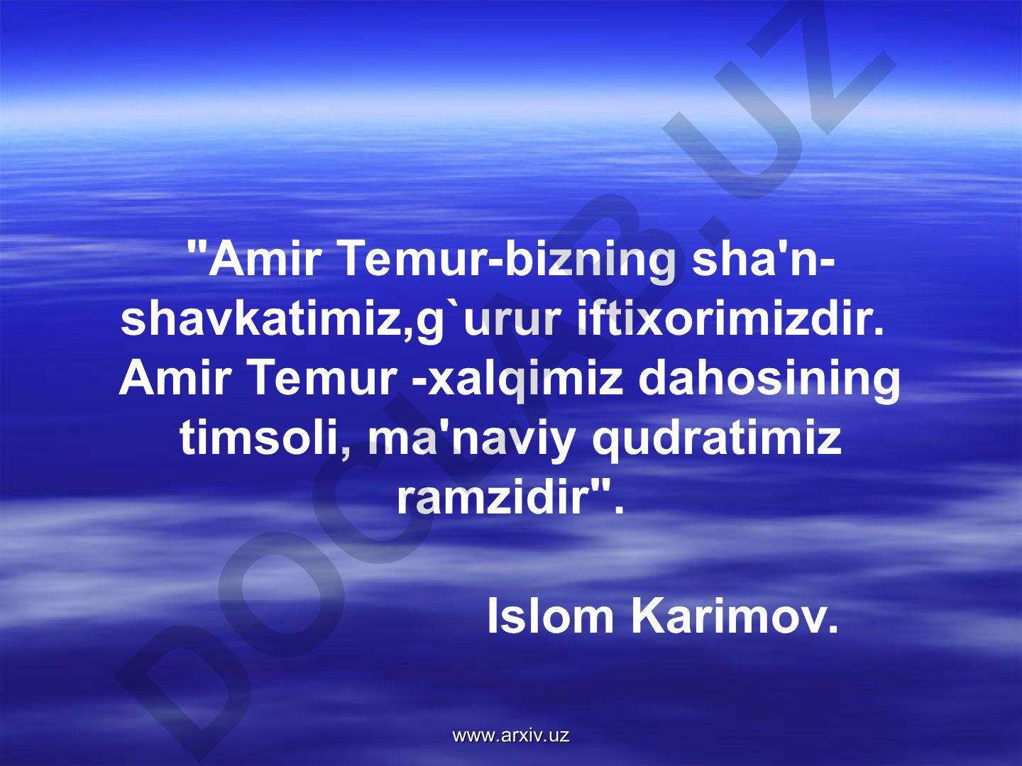 Amir Temur hayoti va ijodining o'rganilishi