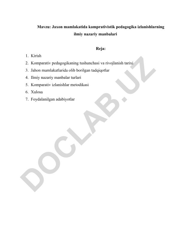 Jaxon mamlakatida kamprativistik pedagogika izlanishlarning ilmiy nazariy manbalari